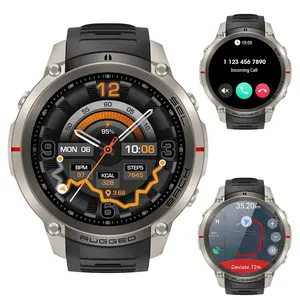 Men’s GPS Smart Watch with Offline Map, BT Calling, 1.43 Inch AMOLED Screen, Multi-Satellite Simultaneous Joint Positioning,500Mah Battery, 5ATM Waterproof, Zinc+Aluminum Body ,Silicon Strap,Support BT Calling, 170+ Sports Mode, for Android IOS Phones