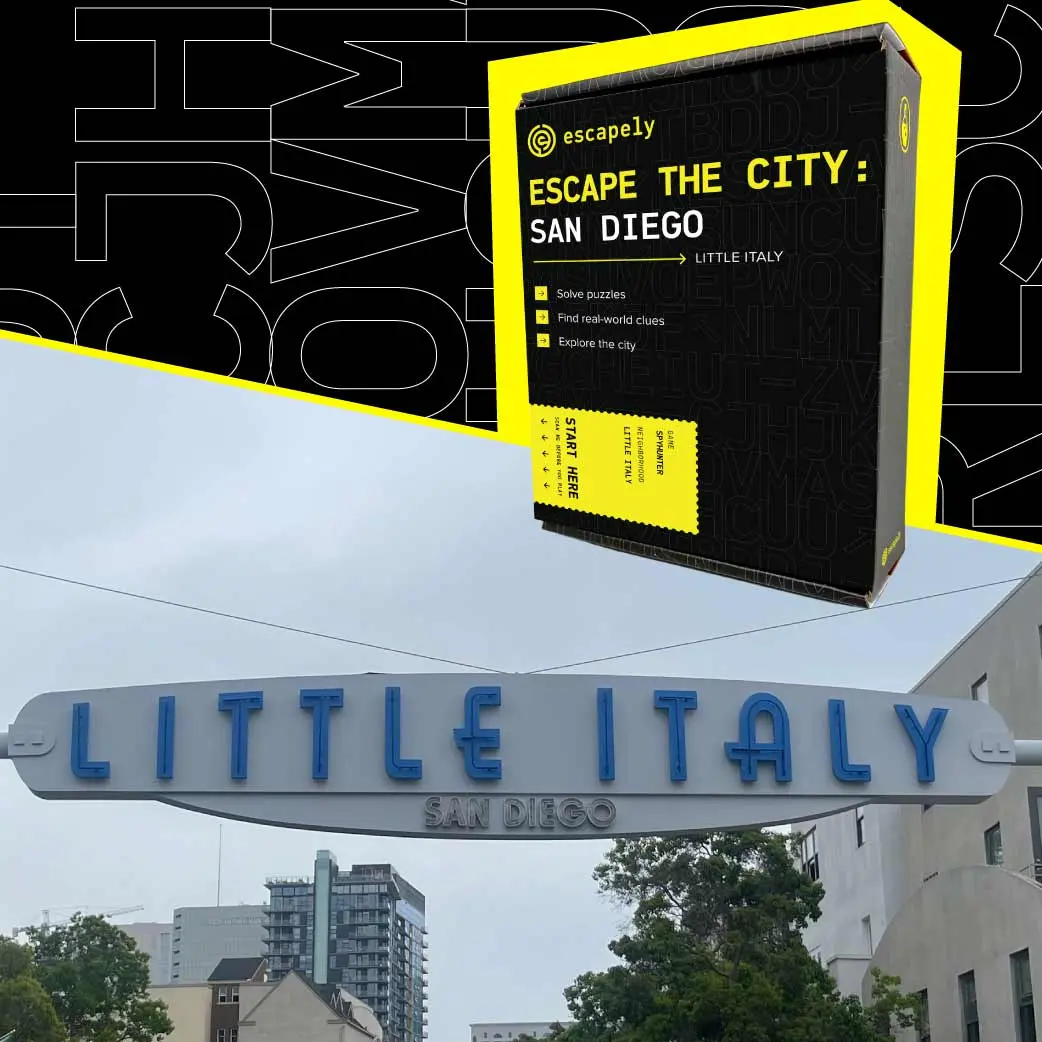 Outdoor Escape Room - San Diego - Little Italy - Find Clues & Solve Puzzles - Escapely