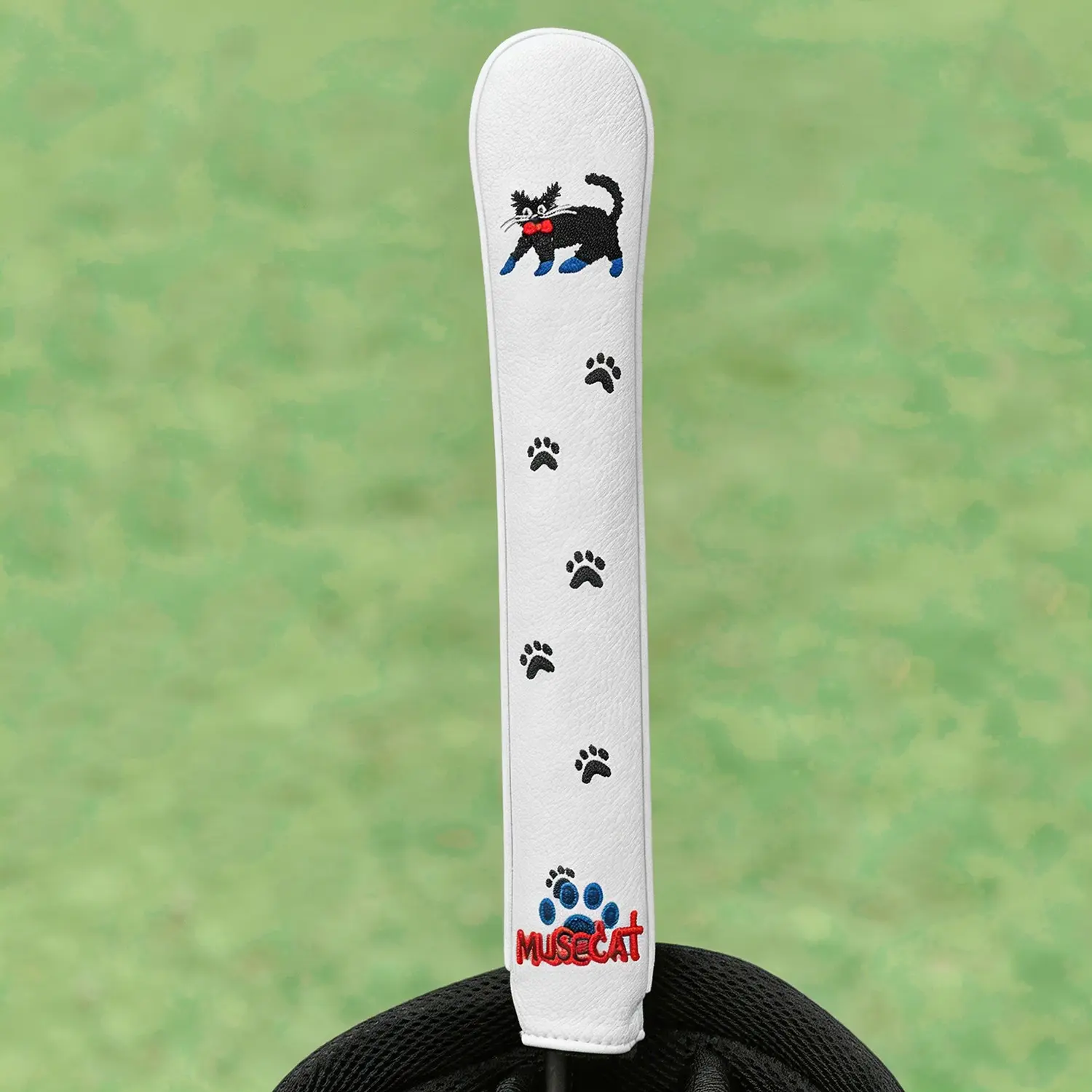 Exquisite Cat Paw Embroidered Golf Alignment Stick Cover, Comfortable PU Golf Direction Indicator, Durable Golf Rod Sleeve, Universal Golf Accessory, Golf Training Accessory, Golf Gift Accessory