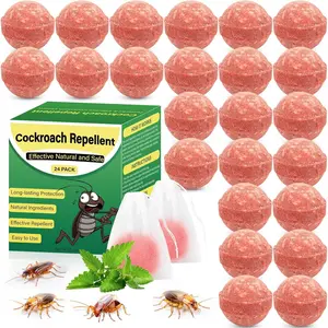 Roach Repellent, 24 Pcs Roaches Repellent Indoor, Natural Peppermint Roach Repellent, Keep Roaches Out of House, Powerful Cockroach Repellent for Home Kitchen Cabinets Garage Attic Pantry