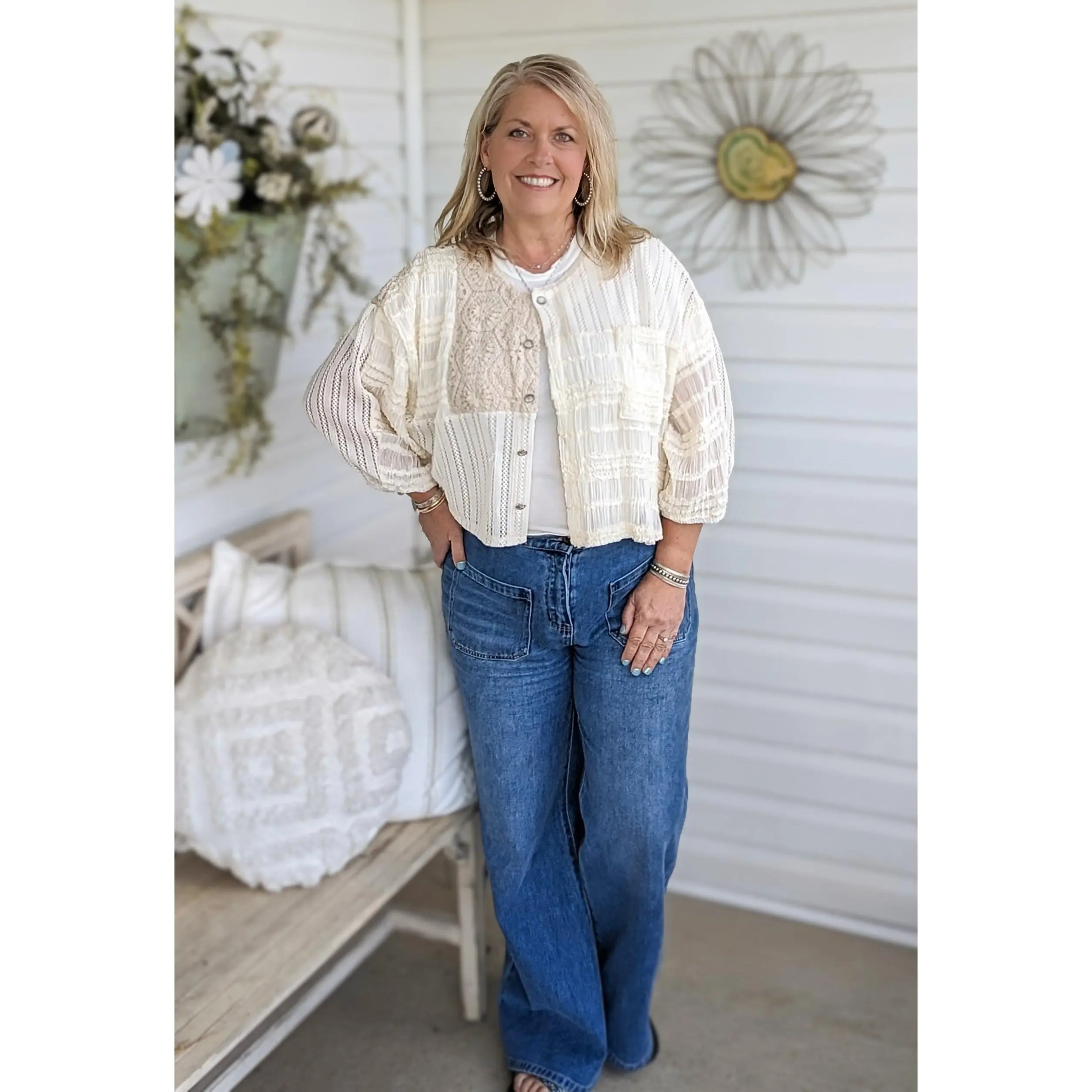 Picture Perfect Lace Jacket Top