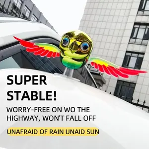 Accompanying flying bird motorcycle and car creative wind-powered, no plug-in decoration, simulated car rearview mirror decoration