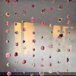 21pcs Hanging Floral Wreath Decoration Set, DIY Flower Curtain, Indoor Home Decor, Artificial Flower Pendant, Wedding Arch, Birthday Party