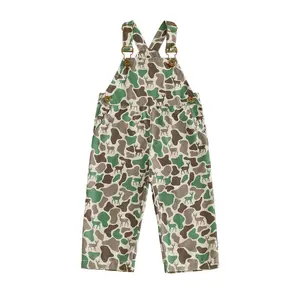 Toddler Infant Baby Boy Camouflage Deer Print Overalls Toddler Wild Hunting Jumpsuit Sleeveless Suspender Pants Unisex Casual Romper