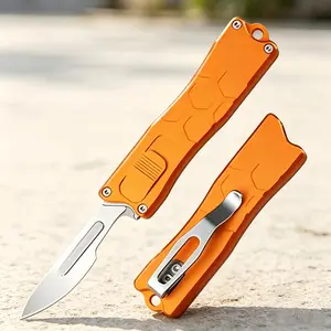 Compact Retractable Pocket Knife, Lightweight EDC Utility Knife with Clip for Camping, Hiking, Daily Carry & Outdoor Surviva