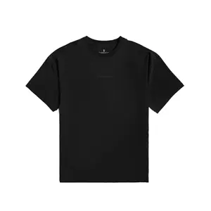 Axis Box Tee - Black Short Sleeve Crew Neck Fitted T-Shirt for Men Classic Cotton Apparel Summer Wear
