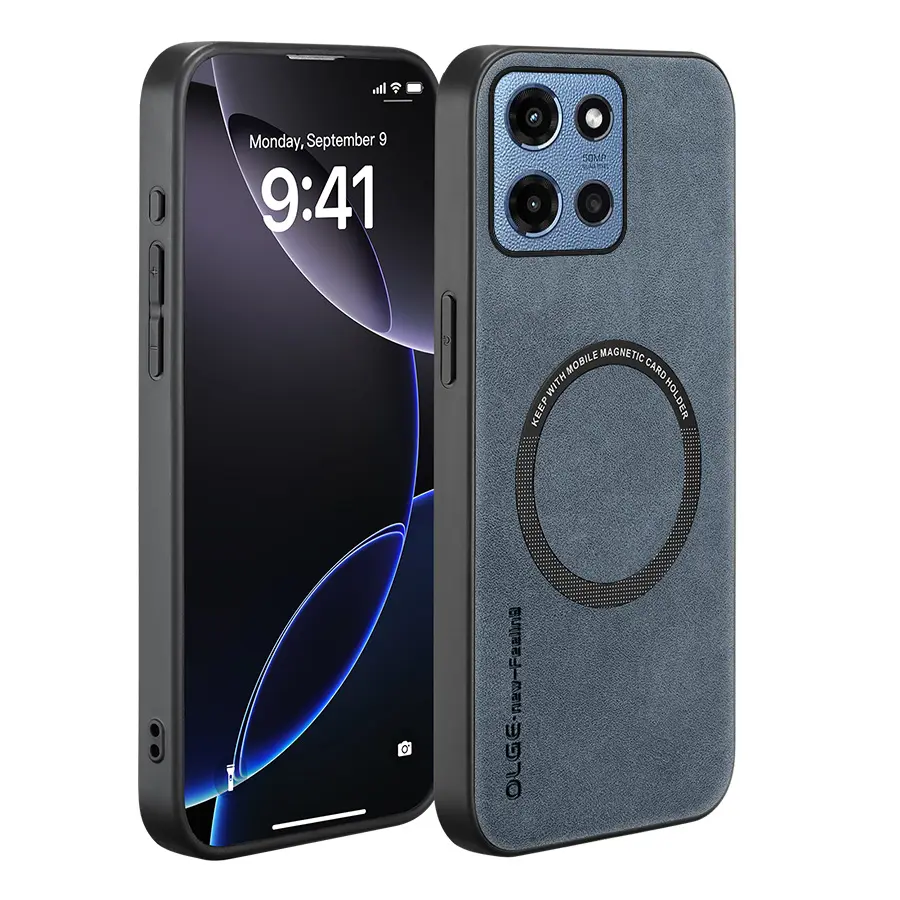 Luxury artificial leather phone case Casing for MOTO G Power 2025 /G 2025 /G 5G 2024/G Play 2024 5G/G Power 2024 5G/G Stylus 5G/Edge 60 Pro/G86 Some models support MAGNETIC, Support car holder, protective, high-quality, OLGE Shockproof Protector