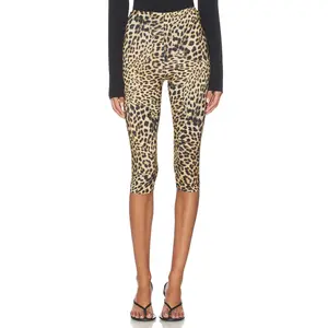 Norma Kamali Capri Legging in Cheetah Patch