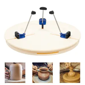 Pottery Turntable Clamp, ABS Clay Trimming Tool with 5 Support Feet for Studio & Home