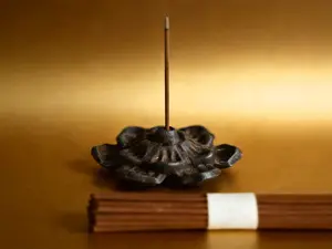 Joshi Anandesha x Sanctum Tathaa Incense Set - Awakening Day & Serene Night Blends with Lotus Iron Holder for Tranquility