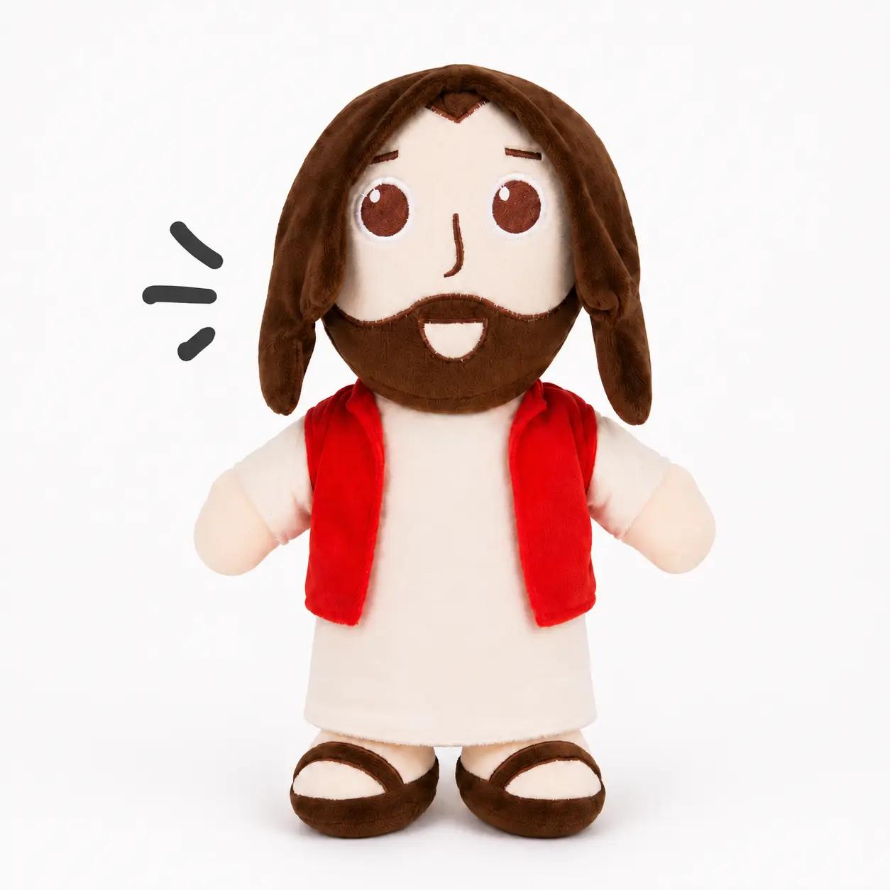 16-in Talking Jesus Stuffed Doll, Bible Phrase-Speaking Toy - 10 Jesus' Bible Phrases, Educational Toy for Kids