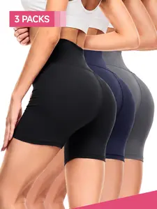 SHOWITTY Womens 3-Pack Biker Shorts, High Waisted Tummy Control Workout Shorts for Yoga, Gym, Running & Everyday Wear#SummerWins#DealsForYouDays