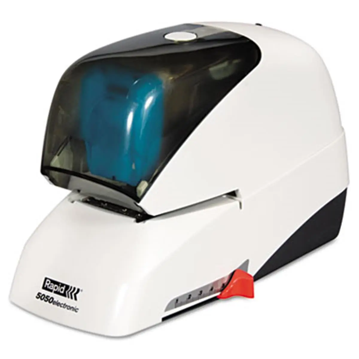 212 MAIN Esselte Pendaflex 5050 Heavy-Duty Flat-Clinch Electric Stapler, 50-Sheet Capacity, Blue/White Office Equipment Accessory