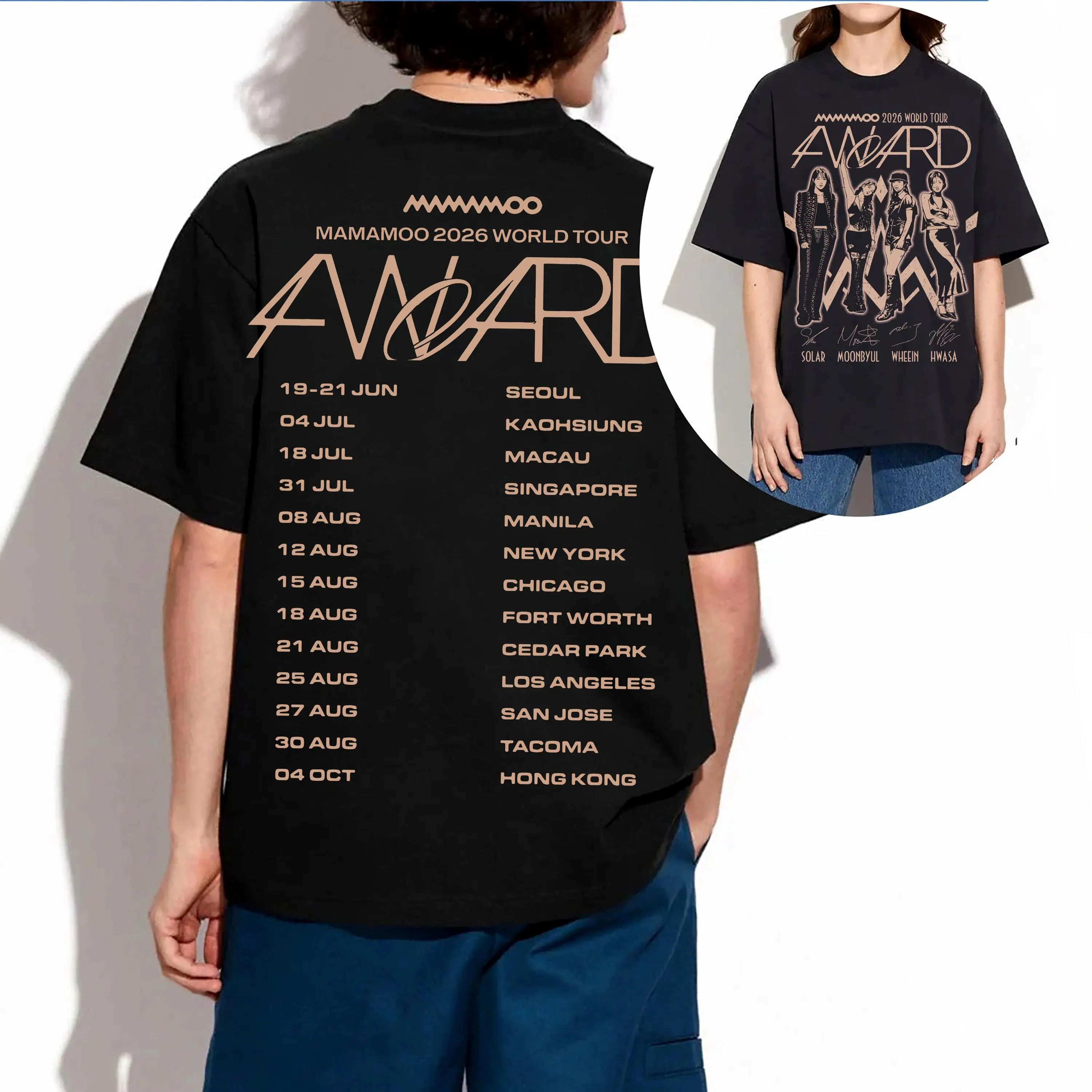 Mamamoo Retro Tour Tshirt, Sweatshirt, Mamamoo 4Ward 2026 World Tour Shirt