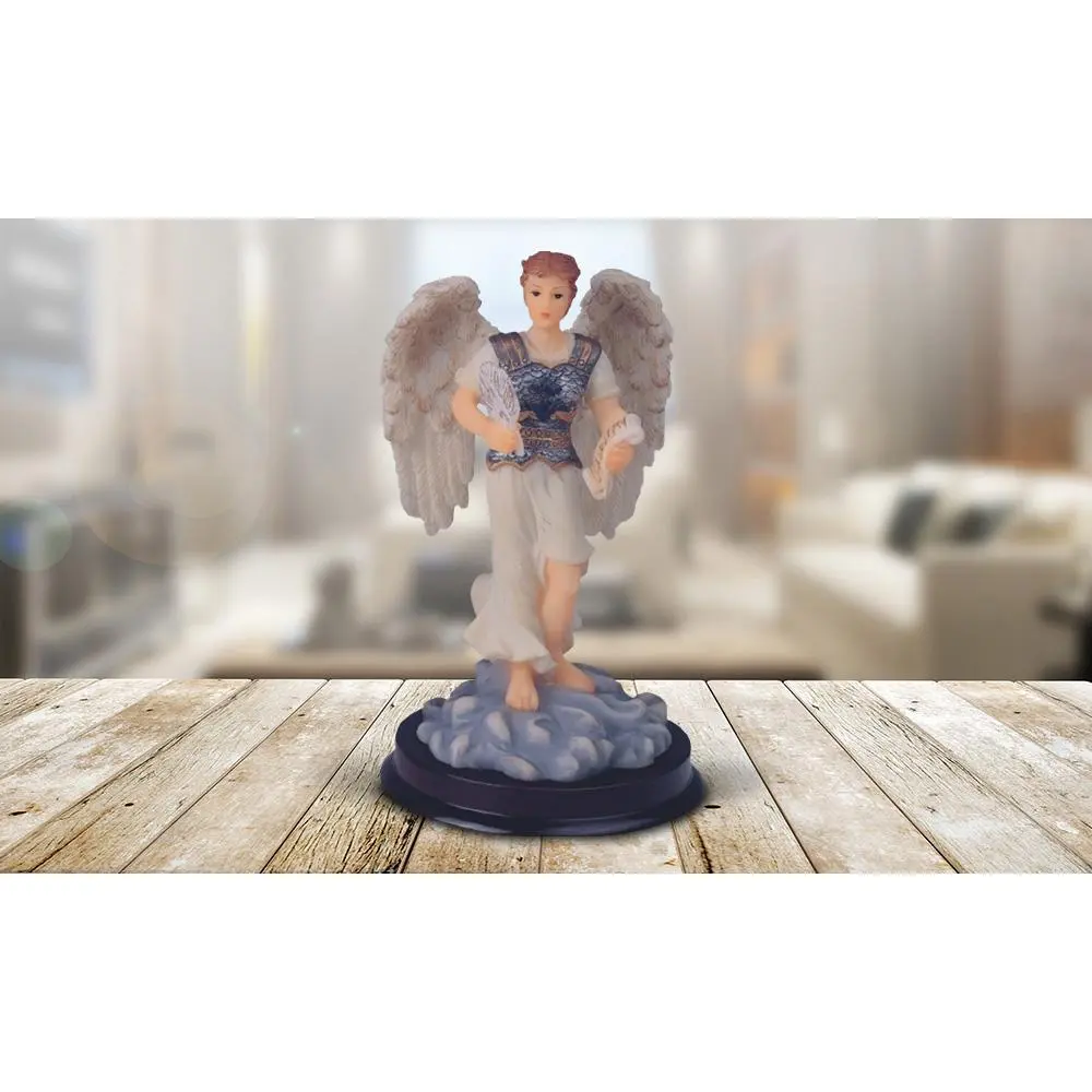 6"H Archangel Gabriel Statue The Messenger Angel Holy Figurine Religious Decoration