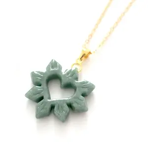 Sunkissed Pinay Filipino Heart Sun Jade Necklace Exclusive Design