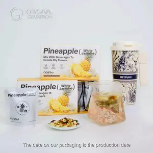 Bogo Pineapple White Jasmine Tea 2 Cartons (80g 8g×10packs)×2 With Forest Thermos With Pineapple Snow Pear Apple Loushen Flower Cherry Cranberry Blacksurrant Jasmine Green Tea Cornflower