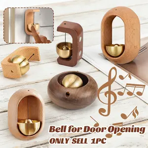 Wind Chime Door Bell Ornament, DopamineDecorative Bell, C-Shaped/round/oval, Pure Copper Ringer, ,Magnetically Attached, All Seasons Use,Shopkeeper's Bell forBusiness & Home Hanging Bells for Door Entry Alert &Decoration, Perfect Gift