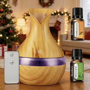 Send essential oils, portable, 300ml humidifier and essential oil diffuser combination, USB-powered quiet fog humidifier automatically turns off, night light home, bedroom, office, nursery, desktop