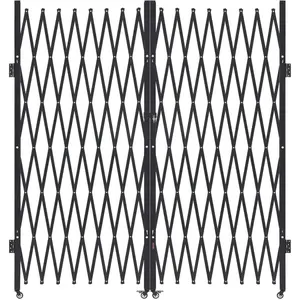 VEVOR Double Folding Security Gate, Lockable Scissor Gate with 360 Swivel Casters, Outdoor Barricade Steel Retractable Gates, for Entry Security, Garage, Warehouse Pool, 145.67x 63.19 in (Wx H)VEVOR Super Brand Day