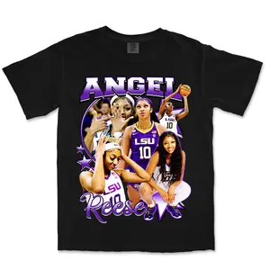 Angel Reese Graphic Tee Print Short Sleeve T-Shirt