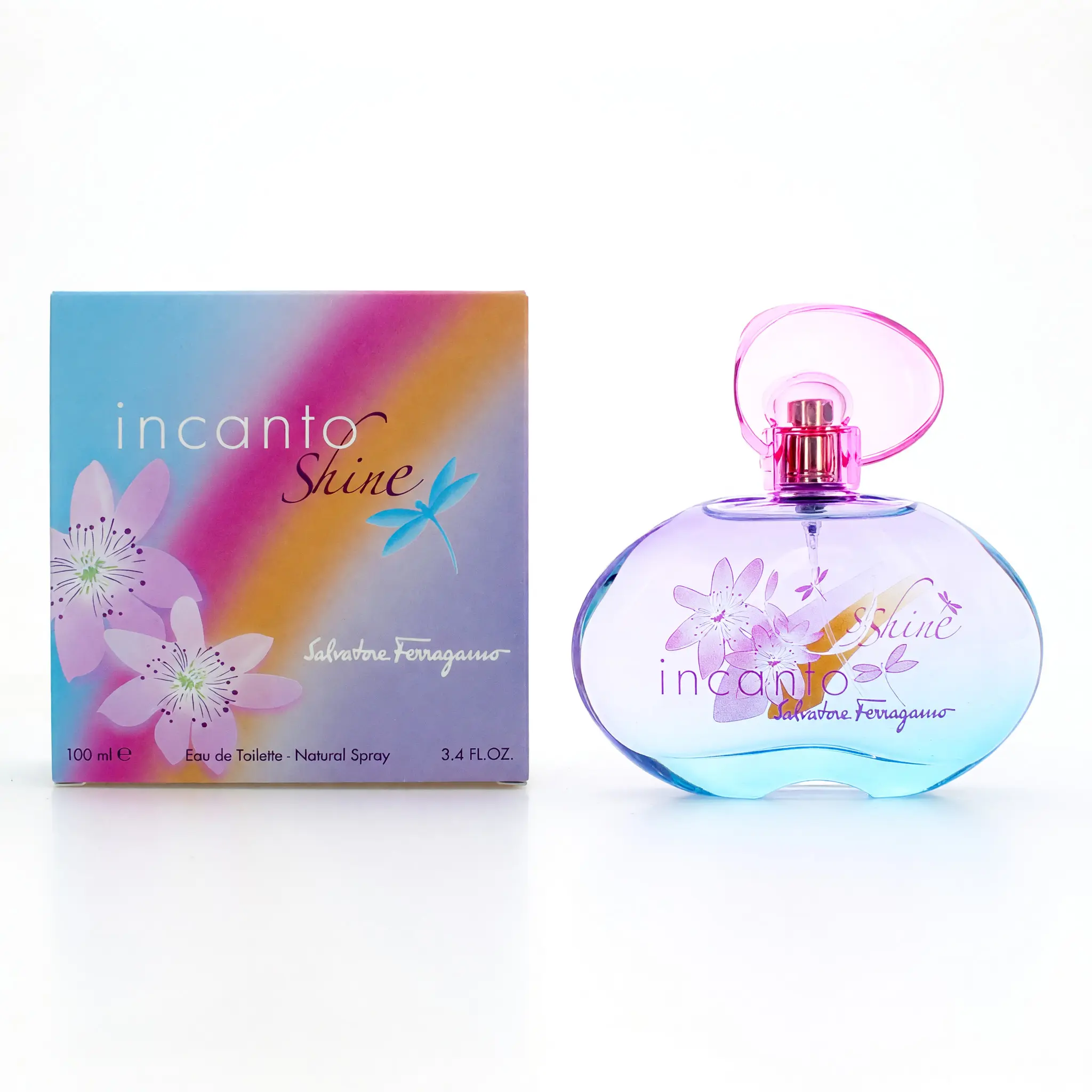 Women's Fruity Floral Incanto Shine by Salvatore Ferragamo, 3.4 oz (3 to 3.9 fl oz) EDT Spray Bottle with Cedar, Pineapple Notes
