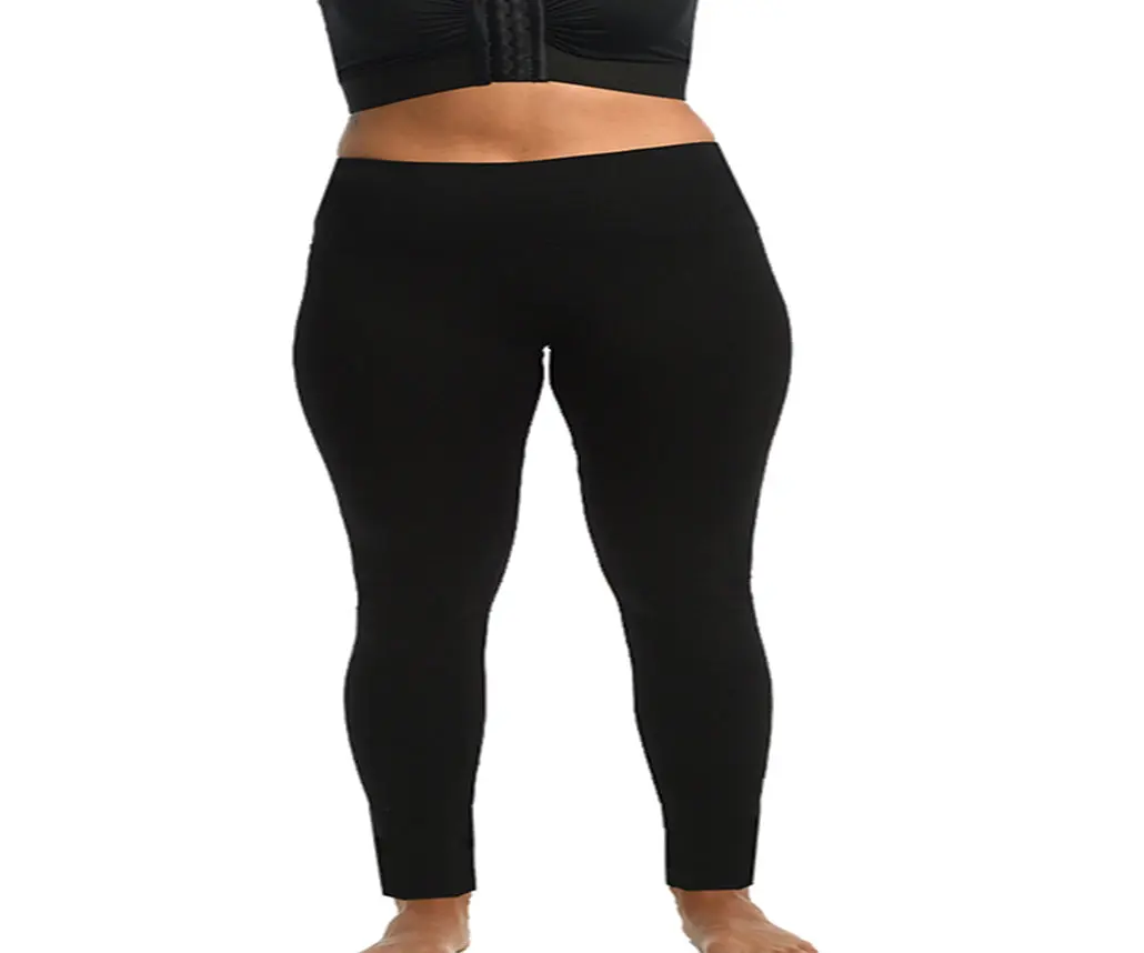INSTANTFIGURE Curvy Plus Size Hi-Waist Stretch Leggings 168PL028C – Pull-On Ponte Leggings for Women, Smooth Fit, Comfortable Stretch Fabric, Everyday Wear, Made in USA