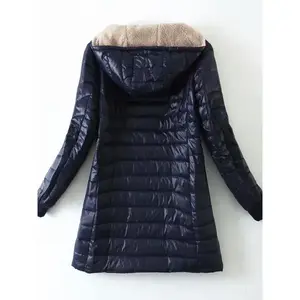 Zip-up Puffy Hoodie Coat, Casual Thermal Long Sleeve Coat For Fall & Winter, Women's Clothing  Jumper Jacket Womenswear Fabric Polyester