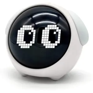 Cute Sound Machine Bedside Alarm Clock Sleep Training Clock with Wake Up Night Light, Dual Alarm Clock for Kids Girls Boys Decor Set