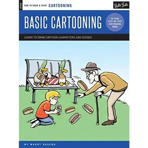 USED-Cartooning: Basic Cartooning: Learn to Draw Cartoon Characters and Scenes by Aaseng, Maury (Paperback)
