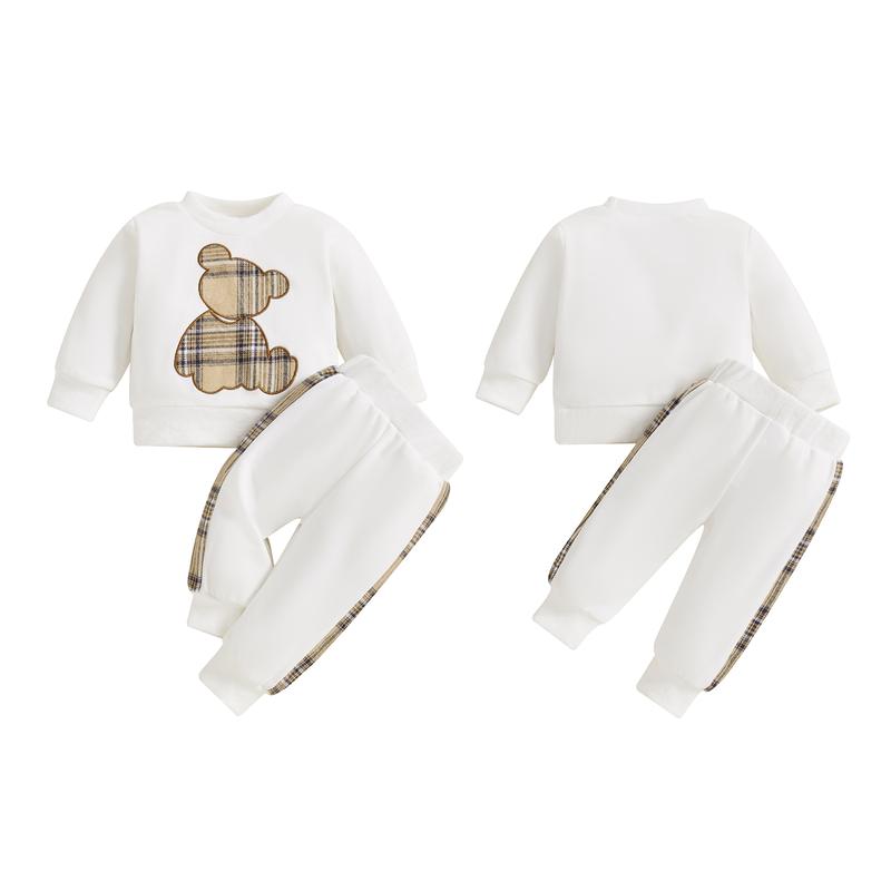 Baby Boy Clothes Cute Bear Outfits Girl Newborn Shirt Tops Sweatshirt Toddler Sweat Pant Set Fall Winter Outfit