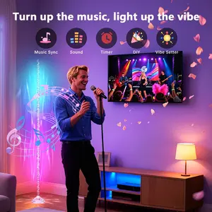 LED Corner Floor Lamp for Bedroom, Living Room & Gaming Room, 57.87inch RGB Crystal Pole Light with 3 Control Methods, Music Sync & Timer, Party & Home Decor