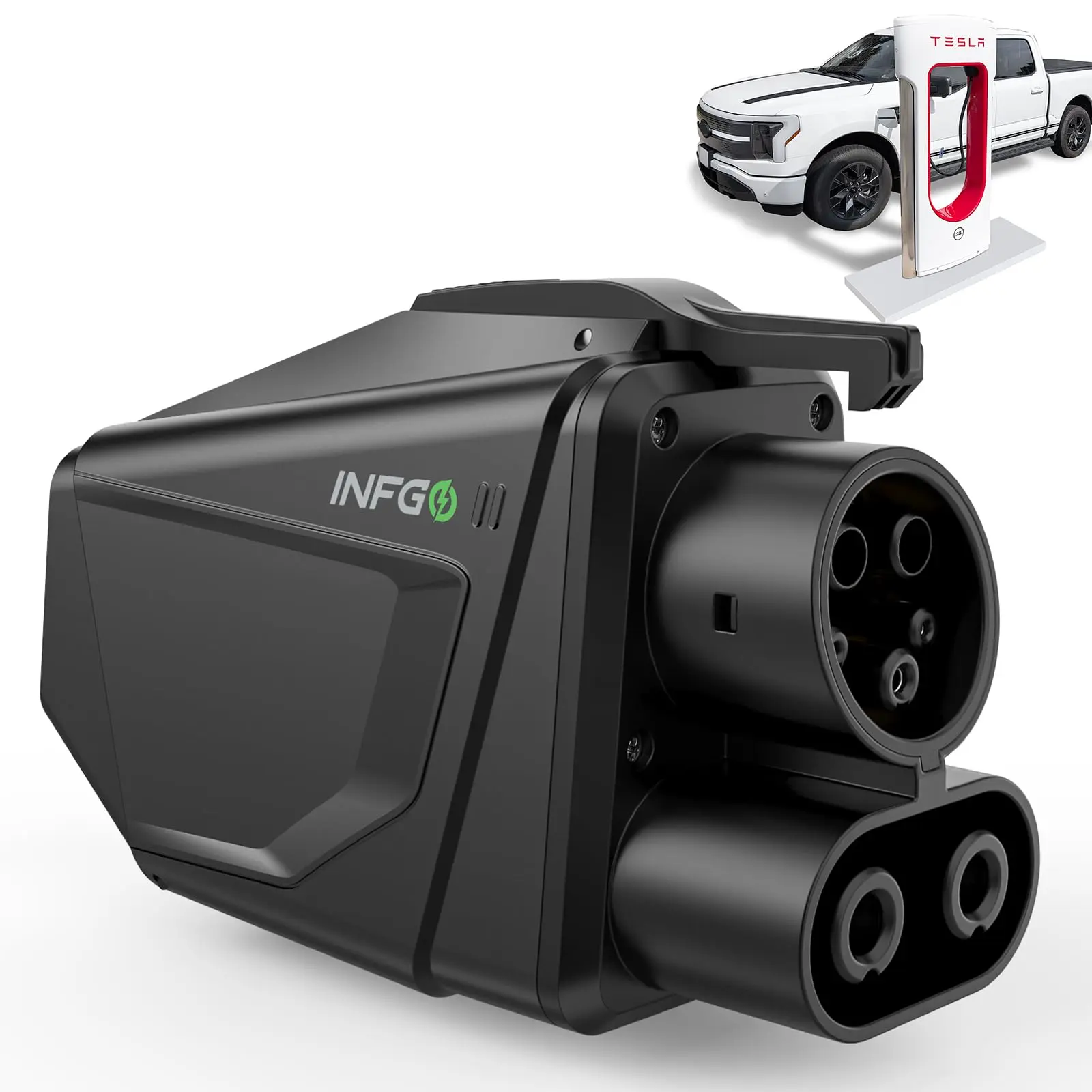 2026 – Tesla Supercharger V3/V4 – INFGO Upgraded NACS to CCS Converter, 500A/1000V DC Fast Charge Adapter , Weatherproof with Secure Lock, Compatible with CCS1 Electric Vehicles (Ford, Chevrolet, GMC, Cadillac, Rivian, Hyundai, Kia)  fathers