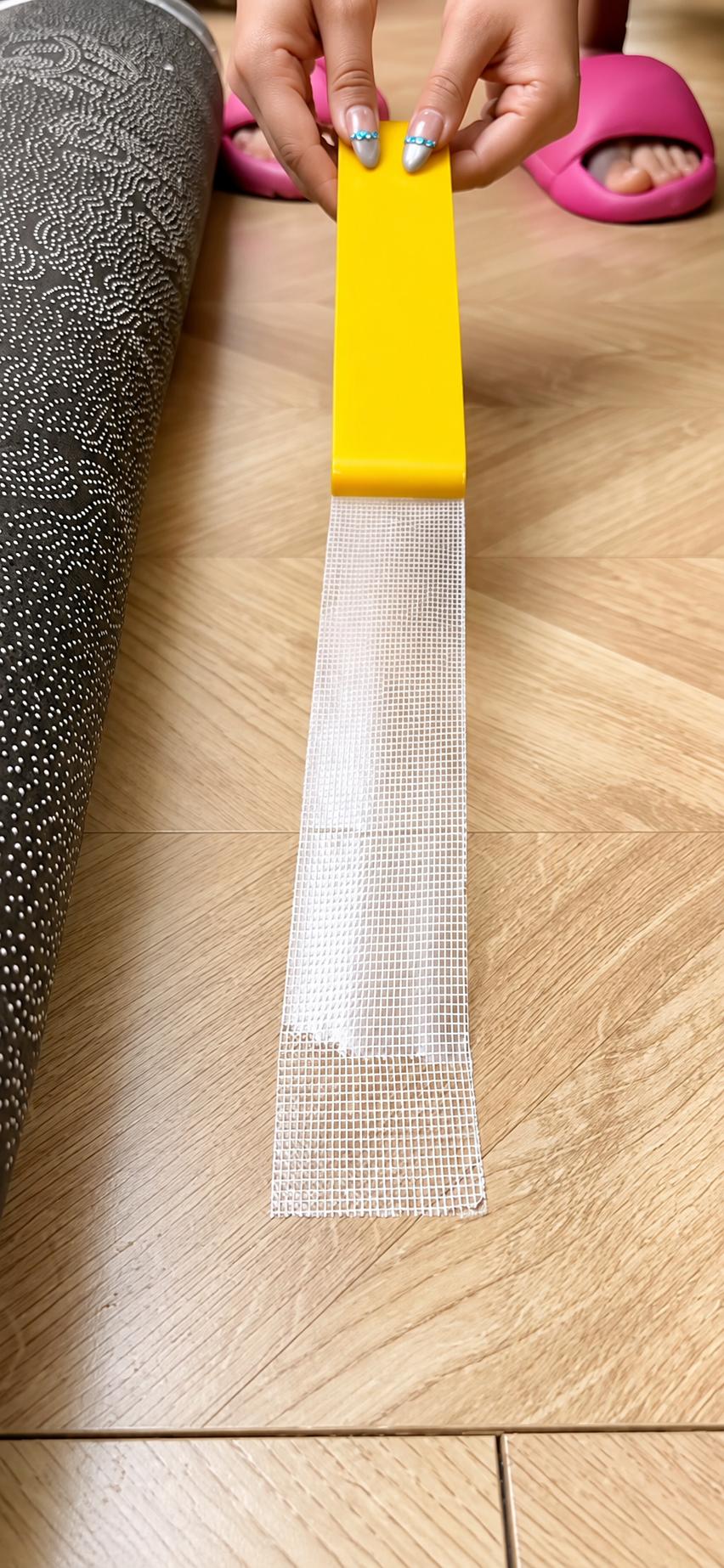 Double Sided Fabric Tape Multifunctional Heavy Duty, 2 Rolls 1" x 33FT Heavy Duty Carpet Tape with Strong Adhesion, Suitable for Sofas, Doormats, Wood, Glass, Plastic, Clothing, Outdoor & Indoor Use