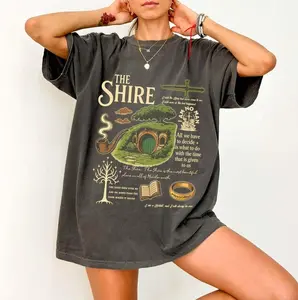 Comfort Colors The Shire Shirt, Fantasy Book Lover lotr shirt the rings Second Breakfast Rivendell shirt lord of shirt Gift For Book Lover