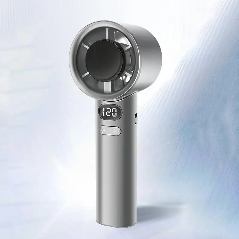 USB Rechargeable Fan, Continuously Variable Speed Fans, Handheld Portable Fan with Digital Display, Muted Handheld Fan Portable for Indoor & Outdoor U