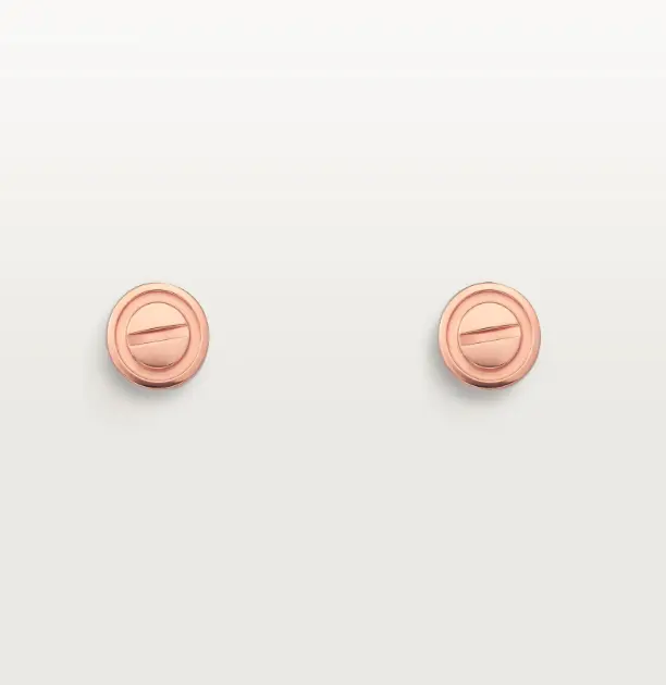 Pre-owned Cartier LOVE STUD earrings, rose gold,2022 full set