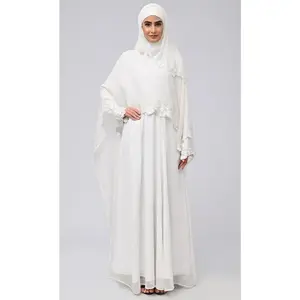 Modest Beautiful Embroidered Prayer Dress For Women (2Pc+H) - Final Sale