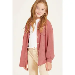 Solid Chest Pocket Shacket -Muave, Taupe, Charcoal