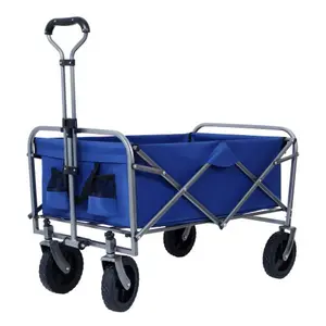 Collapsible Wagon Cart Foldable,Wagons Carts Foldable with Wheels with Drink Holders,for Shopping,Garden,Sports,Groceries,Apartment,Camping,Outdoor