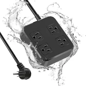 Surge Protector Power Strip - 6Ft Extension Cord with 4 Outlets, IPX6 Heavy Duty Extension Cord for Indoor Outdoor, 1625W/13A, UL FCC IPX6 Listed (4AC Outlets )
