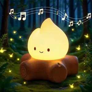[Campfire Night Lights /With White Noise ] Creative Room Decoration Atmosphere LED Light Desk Lamp For Kids Christmas Birthday Gifts