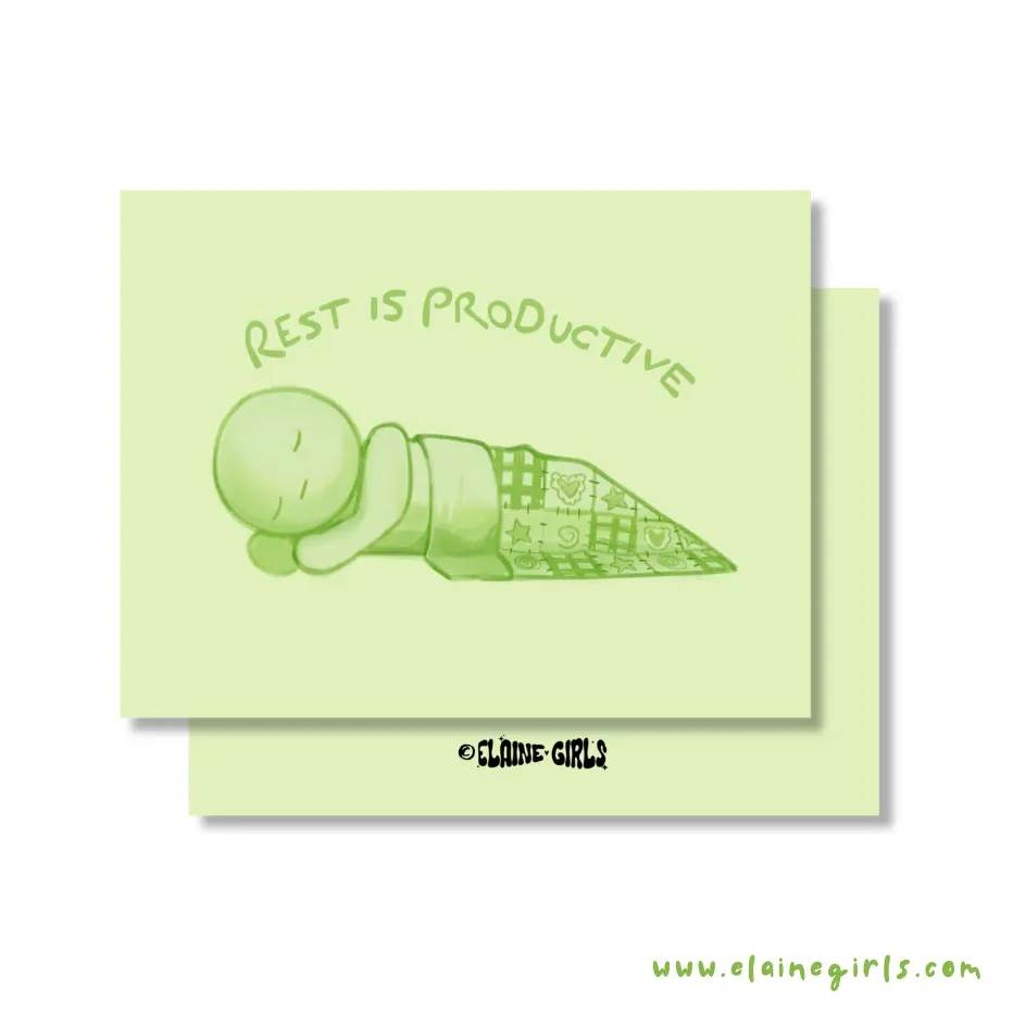 Rest is Productive Greeting Card, Blank Greeting Card, Everyday Card, Includes Kraft Envelope