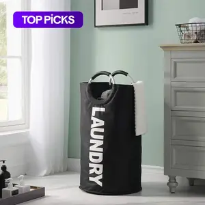 Large-Capacity Laundry Basket with Soft Cushion Handle, Laundry Hamper, Waterproof Clothes Basket, Home Organizer for Laundry Room #GLOBAL PICKS