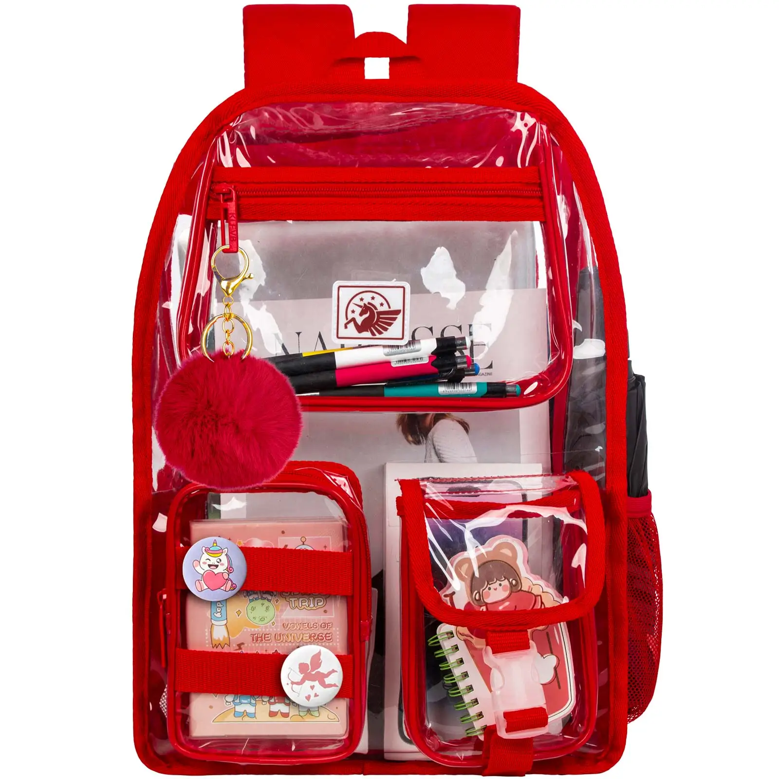 Clear Backpack, Heavy Duty Transparent Bookbag for Women and Men