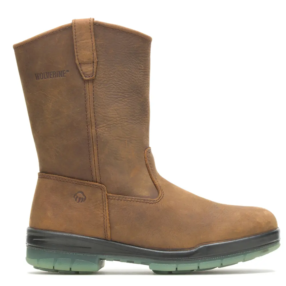 Wolverine Mens Durashocks 10 Inch Waterproof Steel Toe  Casual Boots Mid Calf - Brown