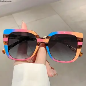 Unisex Leopard Print Geometric Sunglasses, Trendy Oversized Large Frame Design, Stylish Casual Shades, Fashion Eyewear Perfect for Daily Wear, Outdoor Activities & Beach Vacation