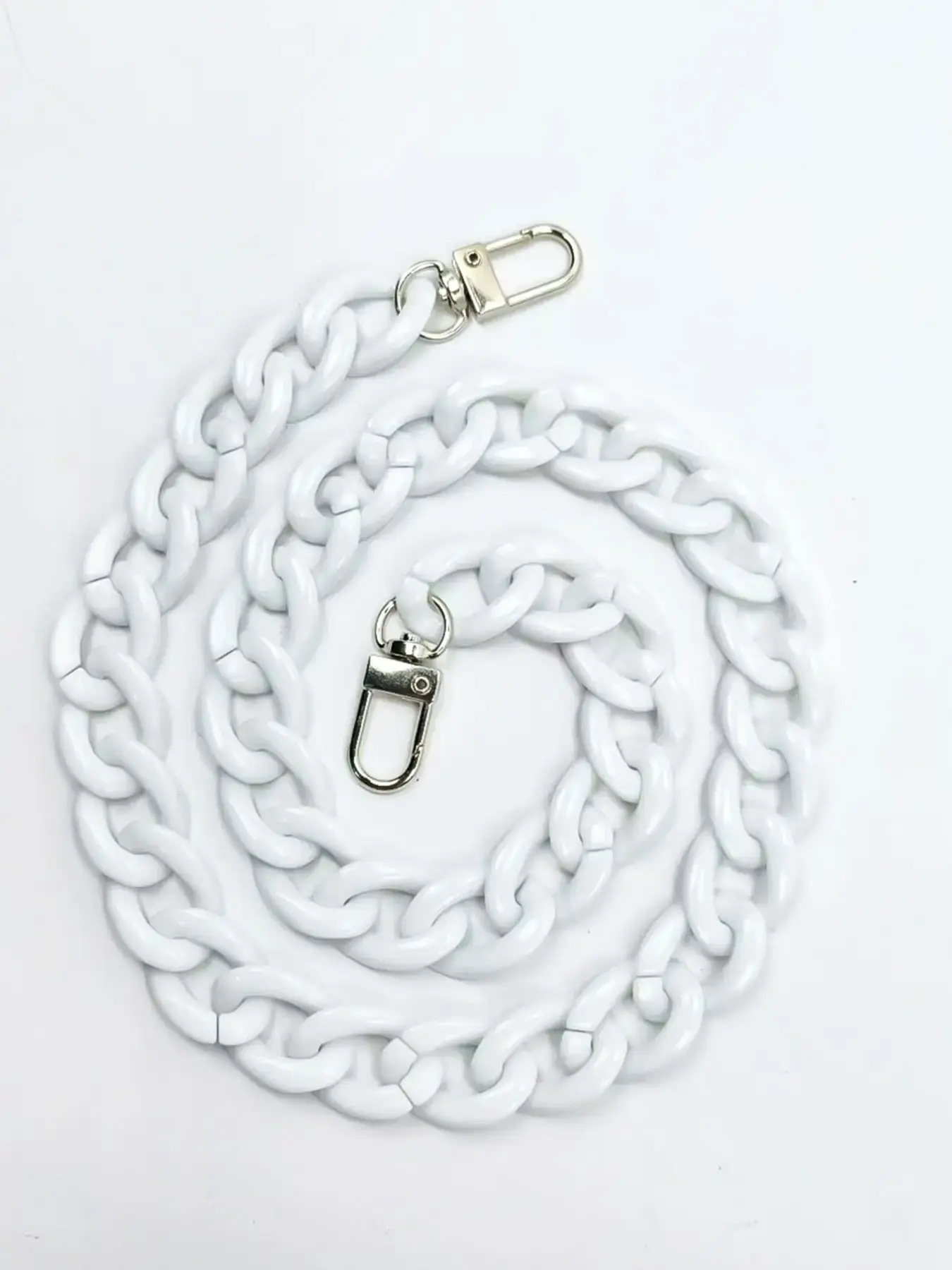 Blush Acrylic Bag Chain Strap for Women, Aesthetic Luxe Purse Handle Replacement, Multi Length 40/60/120cm DIY Bag Accessories, Stylish Keychain & Handbag Decor Strap