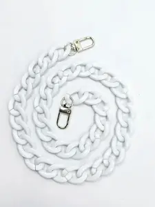 Blush Acrylic Bag Chain Strap for Women, Aesthetic Luxe Purse Handle Replacement, Multi Length 40/60/120cm DIY Bag Accessories, Stylish Keychain & Handbag Decor Strap