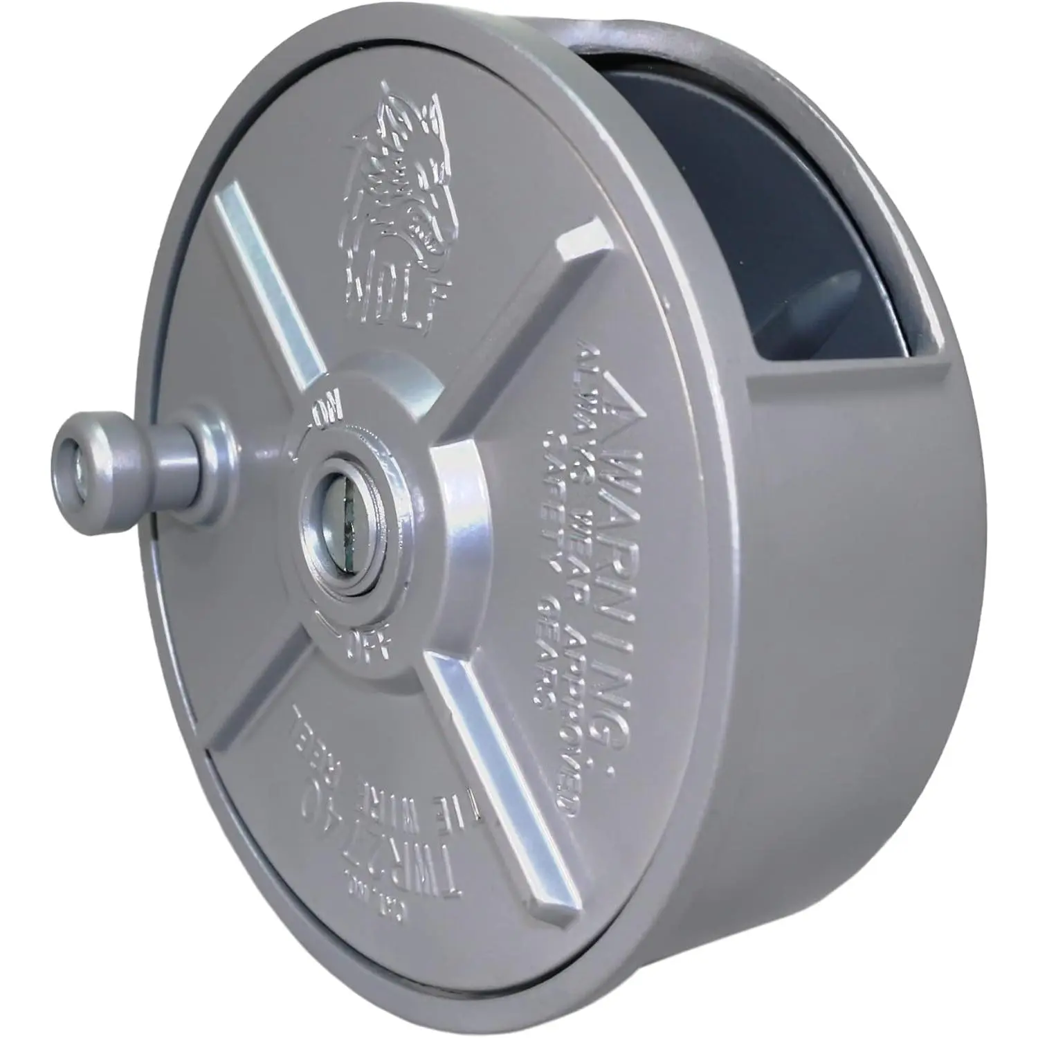 6.25in Large Tough Aluminum Tie Wire Reel Coil Holder Wheel, Lightweight, Ambidextrous, with Convenient Built-in Belt Loops & Knob for Home Improvement Electrical Wires